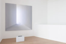 Pascal Haudressy, Monolithe 04, 2016, Mixed media, 200 x 200 cm. Exhibition view of 
