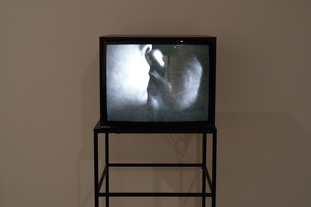 Pedro A.H. Paixão, Kiss and Slap, 1998, Video 4:3 on monitor black and  white, 4.46s loop - Irene Laub