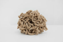 Gudny Rosa Ingimarsdottir, Untilted, 2016, crocheted elastic, ø 11 cm