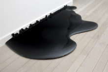Jonathan Sullam, in the dark, 2012, Wood, polyester, resin and black painting, 190 x 80 x 12 cm