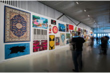Heidi Voet, Alibaba and the 40 thieves, 2016, 40 carpets purchased on Alibaba.com, 2300 x 350 cm