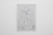 G. Küng, Head, Belly, World, 2019, Pen on graph paper, 8,25 x 11,75 cm