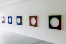 Bernard Villers, Light & color, 2011, tempera, acrylic, found wood, 92 x 92 x 10 cm each