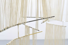 Esther Gatón, Bees Jàr Cantinha Fei, 2018, Iron, cotton, brass and hemp rope, Variable dimensions, Installation view at Irène Laub Gallery, Brussels (BE), 2019