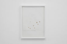 Gudny Rosa Ingimarsdottir, a dash of optimism, 2018, Text, arabic gum, sewing, gouache, diverse papers, 33,4 x 24,8 cm (framed)