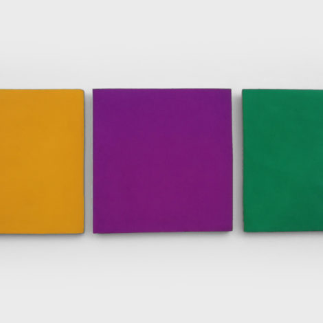 Bernard Villers, Couleurs 5, 1990-96, Tempera on canva and wood, 25,5 x 78,5 cm