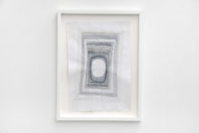 Tatiana Wolska, Transformation d'un cercle, 2022, Sewing on paper, 50,5 x 39 cm (framed)
