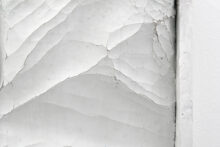 Marija Rinkeviciute, Box painting, 2025, distemper, wax on a found wooden box, 18 x 26 x 4 cm (detail)