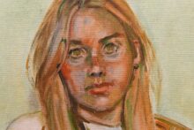 Charles Laib Bitton, Untitled, Florence, 6 March-28 March 2025, 2025, Oil on canvas, 248 x 178 cm (detail)