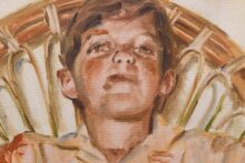 Charles Laib Bitton, Untitled, Florence, 2 November-13 November 2025, 2025, Oil on canvas, 248 x 105 cm (detail)