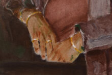 Charles Laib Bitton, Untitled, Florence, 1 March-6 March 2026, 2026, Oil on canvas, 248 x 178 cm (detail)